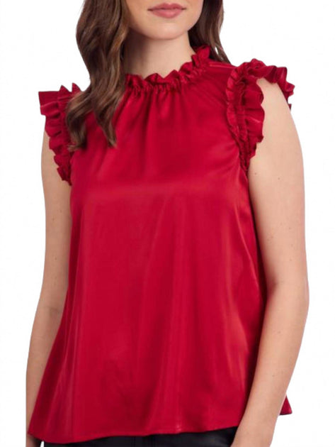 mudpie Townes Sleeveless Top Red Medium 2