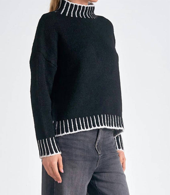 ELAN Valma Turtleneck Sweater Black Large 4