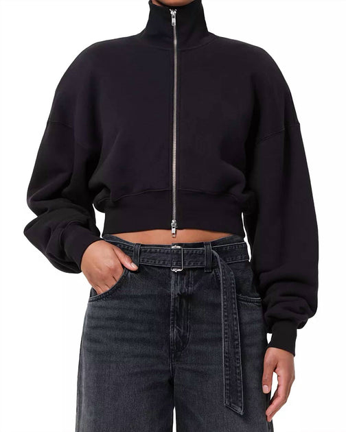 AGOLDE Darby Kapuzen-Sweatshirt mit Reißverschluss Blau Medium 2