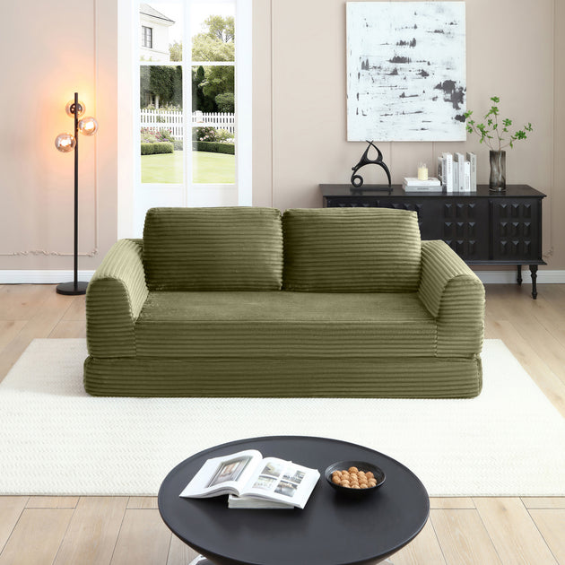 Streamdale 2-in-1 faltbares Schlafsofa, Grün 5