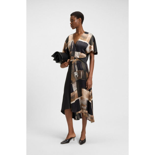 boss silk dress Hugo Boss Davelvana Silk Maxi Dress