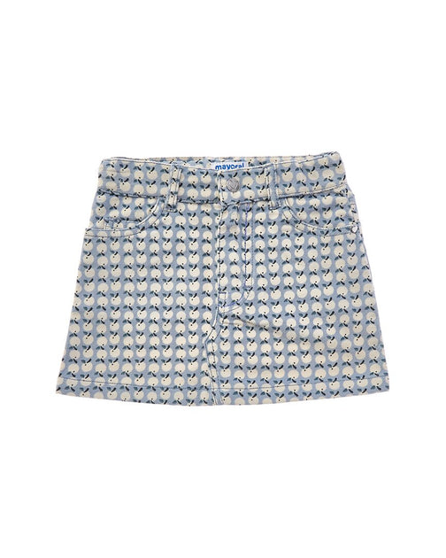 Mayoral Floral Corduroy Skirt Blue US 2T 2