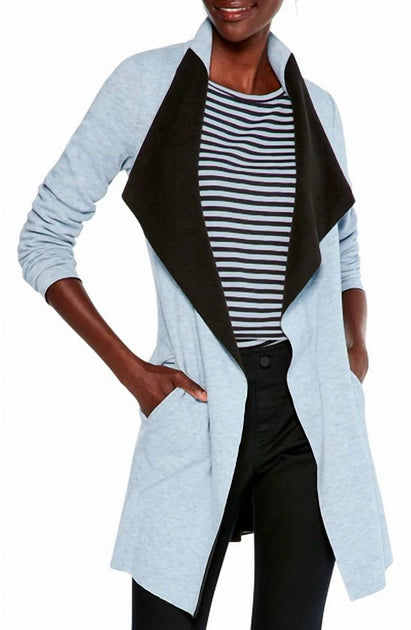 Nic + Zoe Lounge Around Jacket Blue XL 2