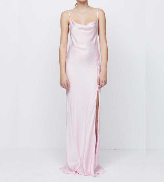 bec and bridge joelle maxi dress BEC + BRIDGE Joelle Split Maxi Dress In Quartz Pink