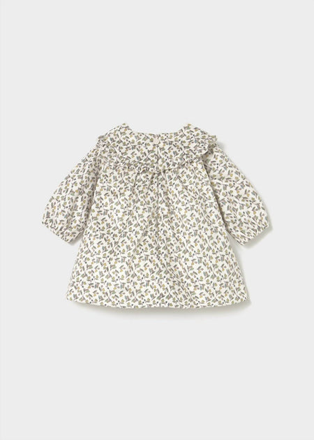 Mayoral Mädchen Bedrucktes Samtkleid Grün 18-24 Monate 3