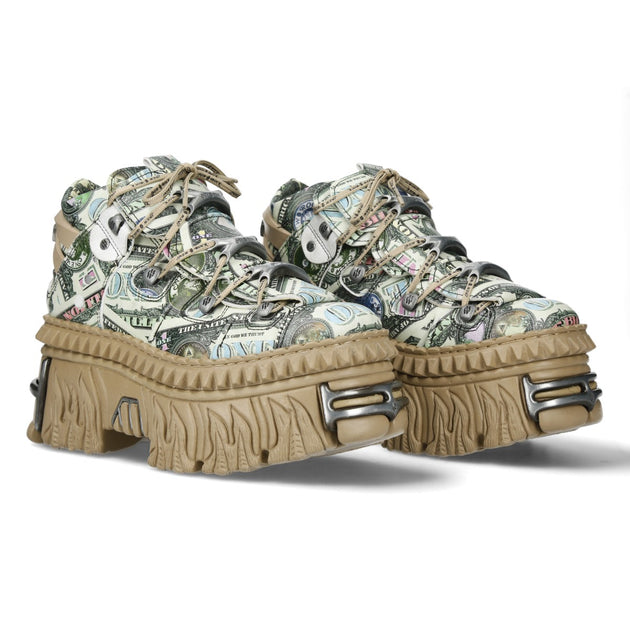 New Rock M-106WALL-C49 Platform Ankle Boots Multi EU 43 4