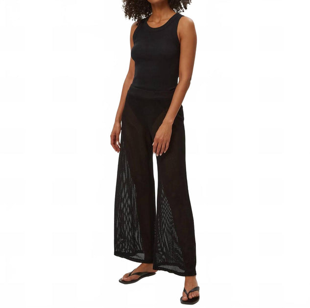 Michael Stars Priscilla Mesh Pant Black Small 3