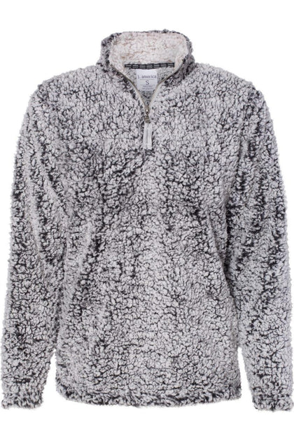 J. America Epic Sherpa Quarter-Zip Pullover Black XXLarge 2