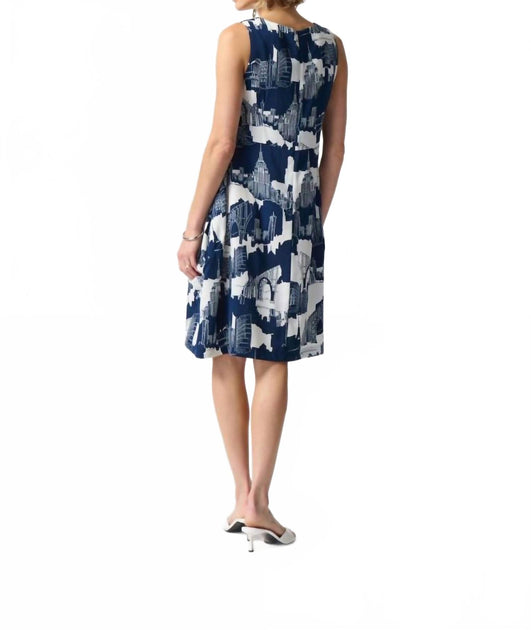 Joseph Ribkoff Cityscape Shift Dress Blue UK 8 3