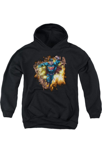 Gildan Superman Hooded Sweatshirt Black Small 2