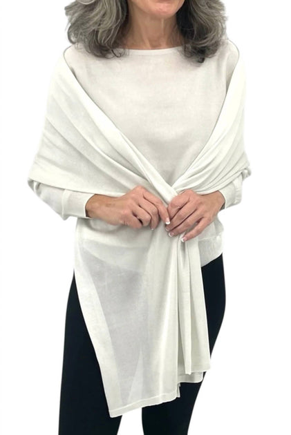 Kinross Shimmer Wrap White One Size 3
