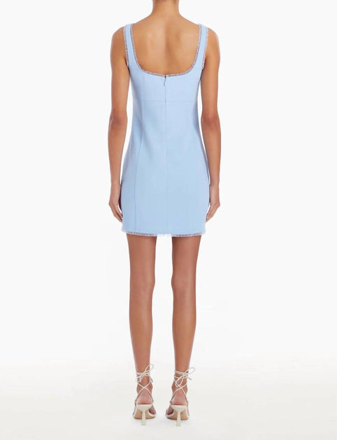 Amanda Uprichard Robe Mini Valetta Bleu Large 3