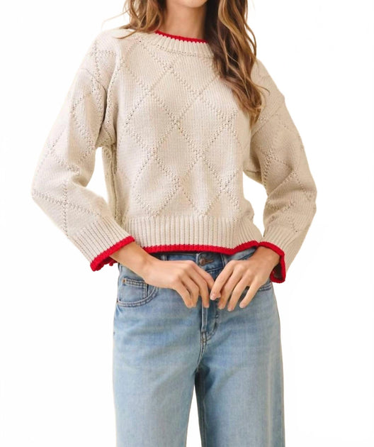TCEC Maisey Knit Sweater Beige Medium 2