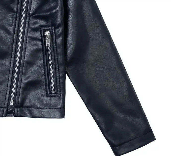 Silver Jeans Co. Girls Biker Jacket Black XL 4