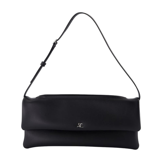 Courrèges Rectangular Leather Cuff Pouch Black 2
