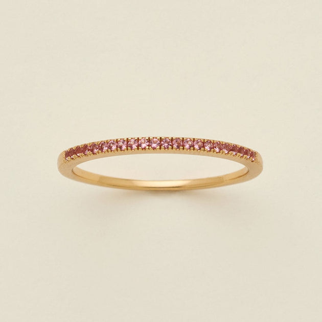 Made By Mary October Birthstone Stacking Ring Pink US 8 2