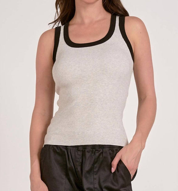 ELAN Erin Scoopneck Tank Top White Small 2