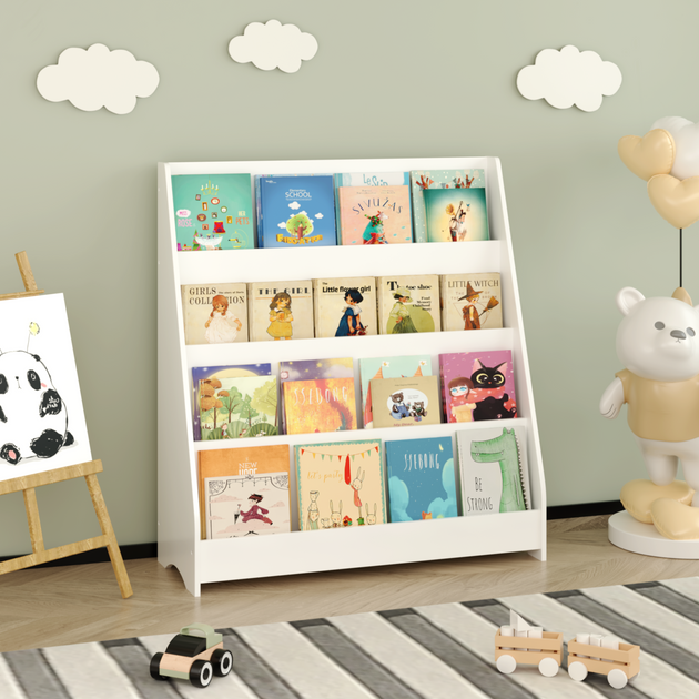 Streamdale 4-Tier Kids Bookshelf White 4