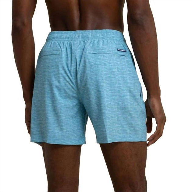 Southern Tide Painted Check Swim Trunk Blue Large 4