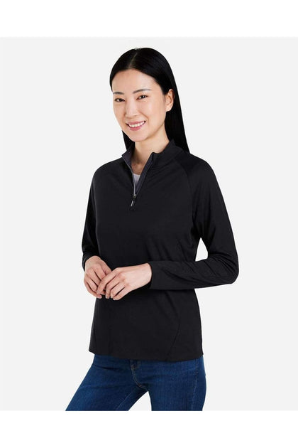 CORE365 Women's Origin Performance Pique Quarter-Zip Pullover Black XLarge 4