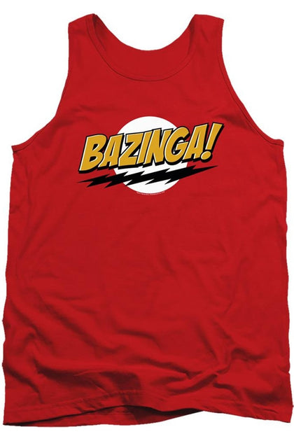 Gildan Big Bang Theory Bazinga Tank Top Red XXL 2