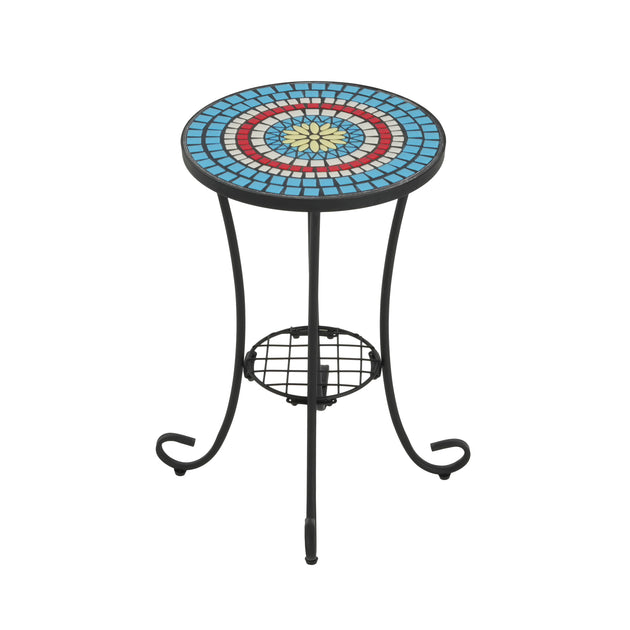 Streamdale Patio Side Table Blue/Black 4