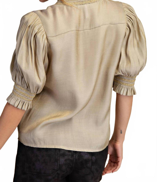 GLAM Miriam Blouse Gold Medium 4