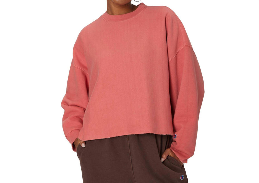 Champion Reverse Weave Crewneck Sweatshirt Pink Medium 2