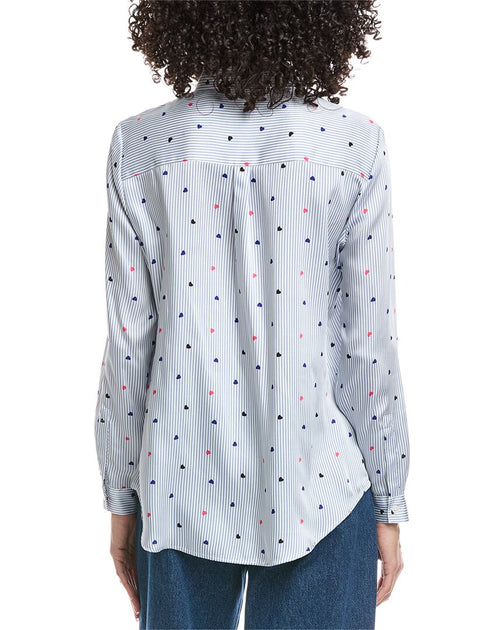 Jones New York Printed Shirt Blue Medium 3