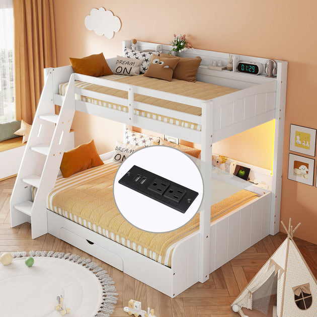 Streamdale Twin/Full Bunk Bed Grey 4