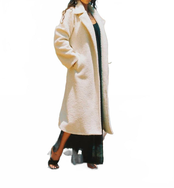 Scandal Italy Rowan Front Tie Coat Beige Medium 3