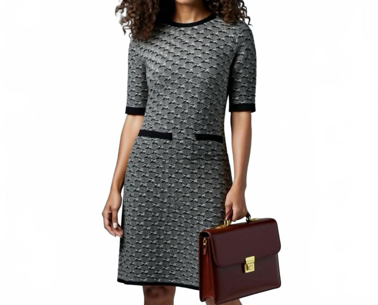 Etcetera Knit Sweater Dress Grey Medium 4