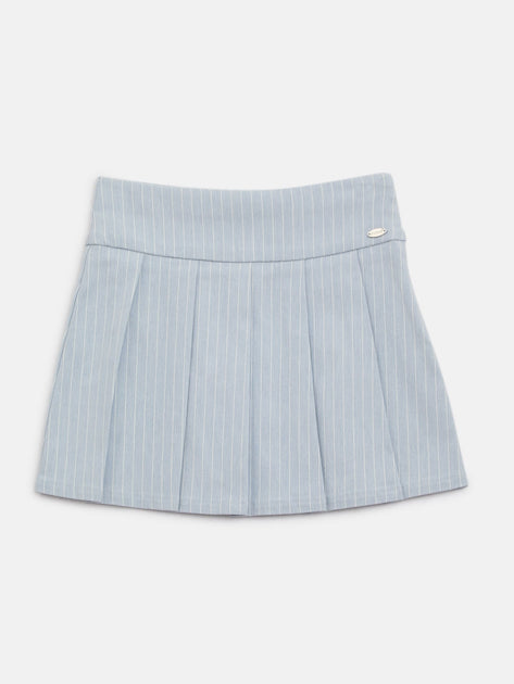 Guess Factory Britney Pleated Skirt Blue US 14 4