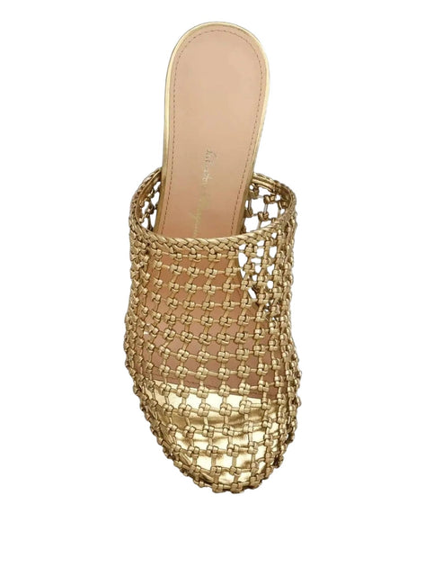 Salvatore Ferragamo High Heeled Mules Gold US 9.5 3