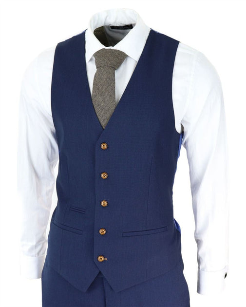 Oliver Tweed 3 Piece Suit Navy Blue US 40 Regular 3