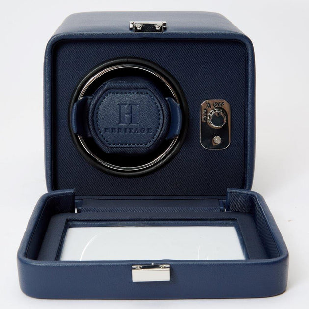 Wolf 452517 Windsor Heritage Single Navy Watch Winder 3