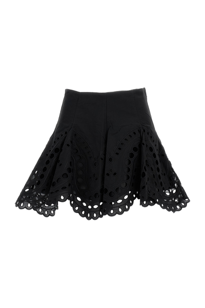 Charo Ruiz Ibiza Ruffle Eyelet Skirt Black XSmall 2