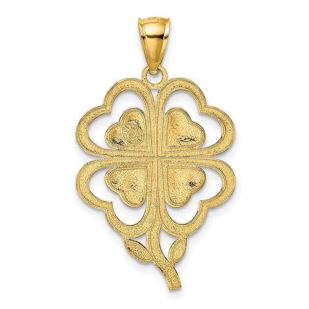 Diamond2Deal 4-Leaf Clover Charm Gold 4