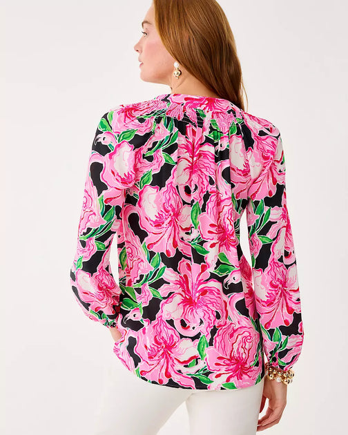 Lilly Pulitzer Elsa Silk Top Multi XXLarge 4