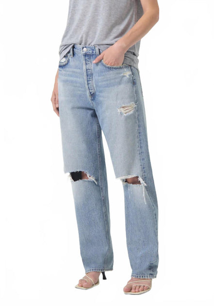 AGOLDE Mid Rise Straight Jean Blue 24 4