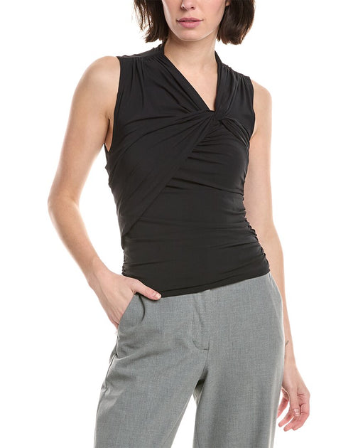 rag & bone Clara V-Neck Drape Tank Black Large 2
