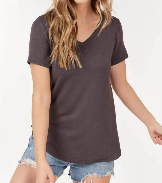 Shop Basic Classic V Neck Tee Grey 3X 3