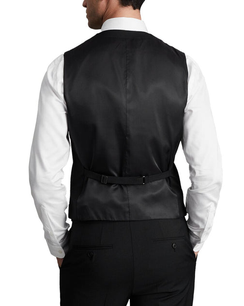 Reiss Hope Travel Plain Weave Wool-Blend Vest Black US 38 Regular 3