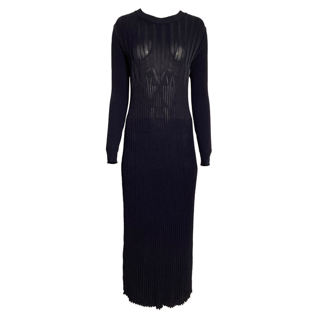 Max Mara Long Knit Dress Navy Blue L 2