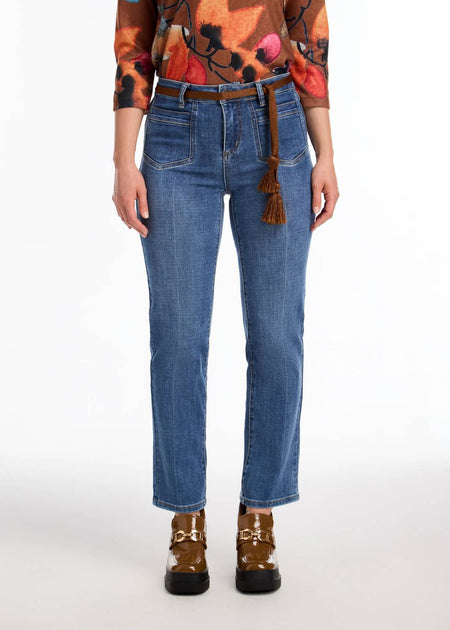 FDJ Olivia Ankle Denim Jeans Blue US 16 2