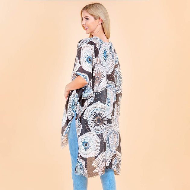 TRUEDAMES Kimono Poncho Multi One Size 4