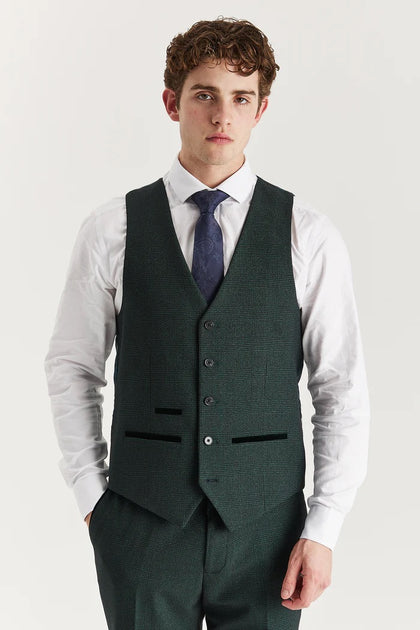 Infinity Men's Suit Waistcoat Green US 50 Regular 2