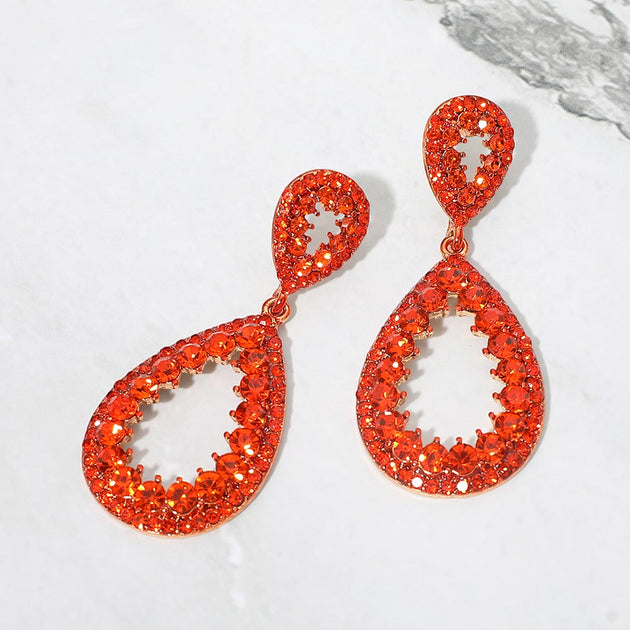 FASHNZFAB Teardrop Evening Earrings Multi 4