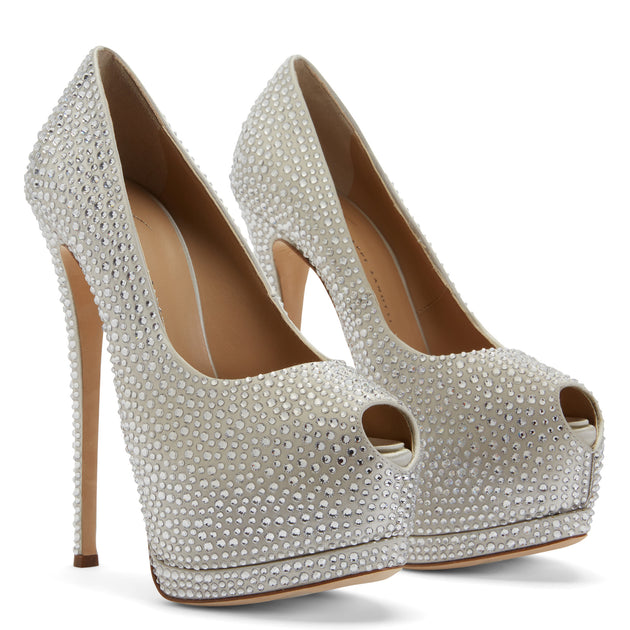 Giuseppe Zanotti Sharon High Heel Sandal Silver US 6 3