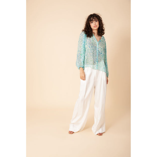 HALE BOB Catey Chiffon Top Blue Small 2